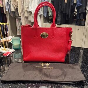 Roberto Cavalli Vibrant Red Tote